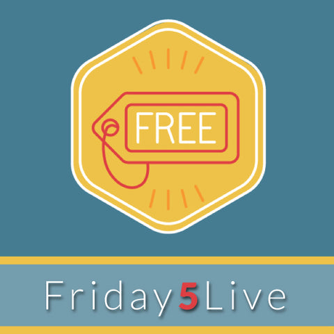 An illustration of a 'Friday 5 Live' tag